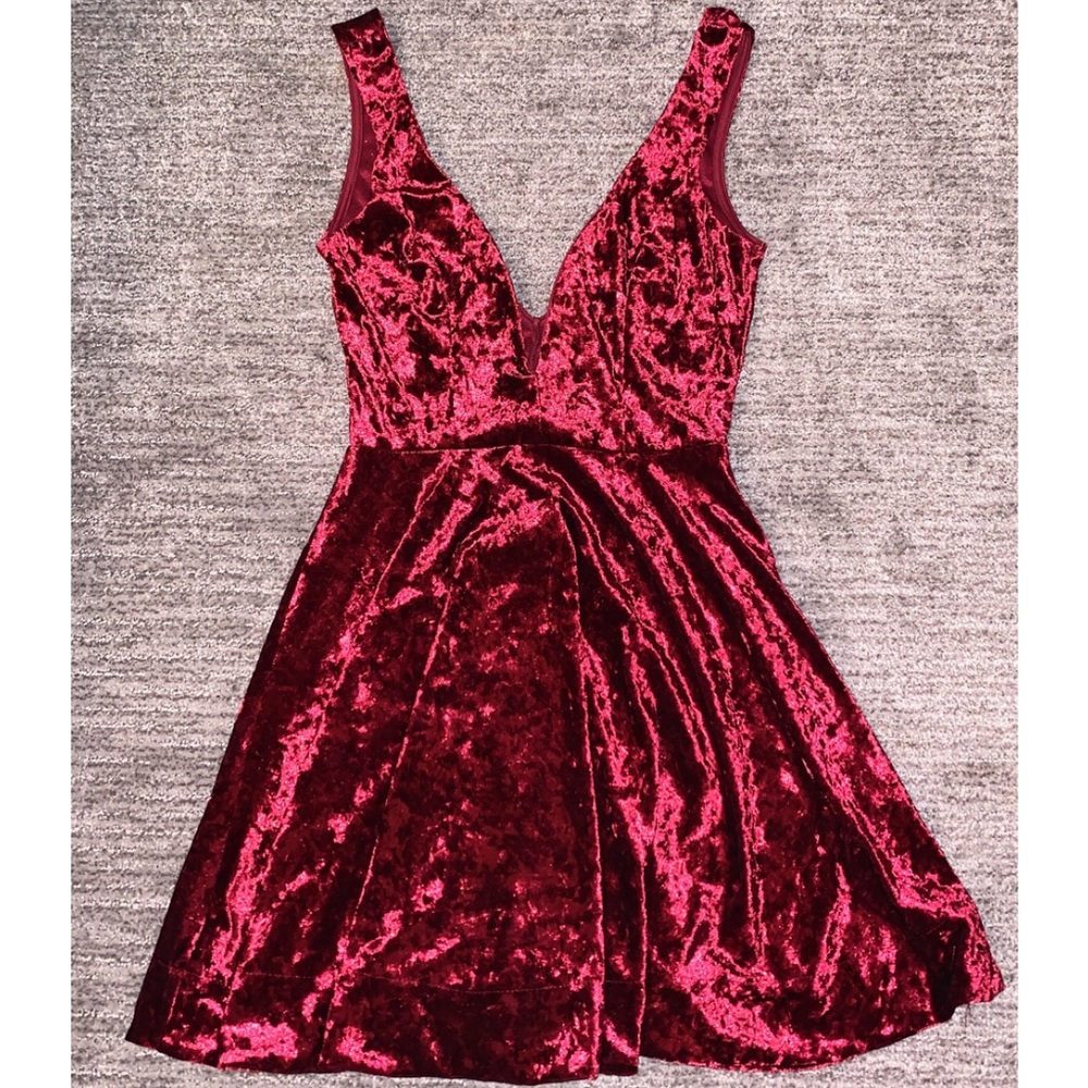 Red Velvet Skater Dress